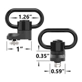 M-LOK Lightweight QD Sling Swivel Mount(1.25'' QD Swivel is Included)