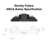 ARCA Rail for Rifle, ARCA-Swiss Plate for Rifle Tripod Shooting (for MLok)