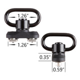 M-LOK Standard QD Sling Swivel Adaptor Rail Mount(1.25'' QD Swivel is Included)