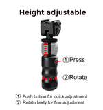 Height Adjustable Picatinny Precision Monopod, 3-3/4 inch to 4-3/4 inch